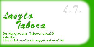 laszlo tabora business card